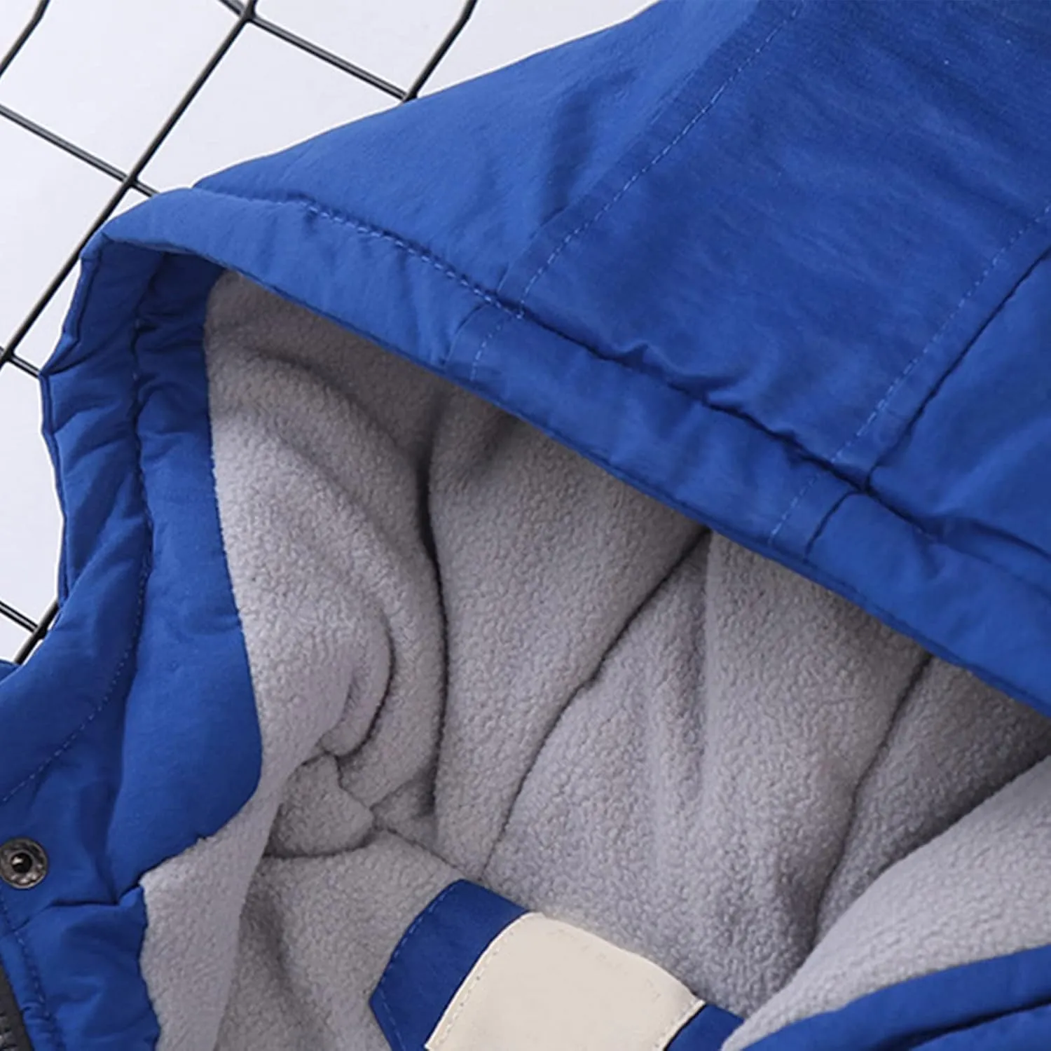 2-7 Years Kids Boy's Coat Fleece Lined Jacket Thick Winter Coat Hooded Winter Quilted Pu-ffer Par-ka Outerwear
