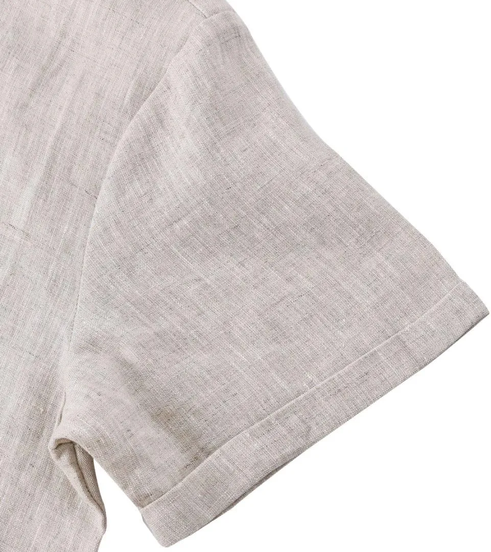 Amazhiyu Women's 100% Linen Summer Casual Loose Button Down Midi Shirt Dresses
