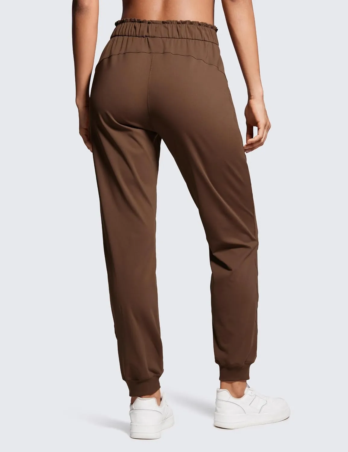 CRZ YOGA 4-Way Stretch High Waisted Joggers for Women Casual Dress Work Workout Pants Pockets