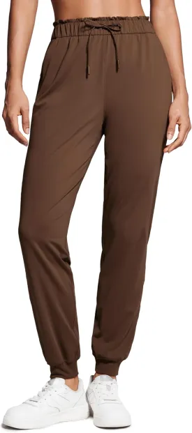 CRZ YOGA 4-Way Stretch High Waisted Joggers for Women Casual Dress Work Workout Pants Pockets