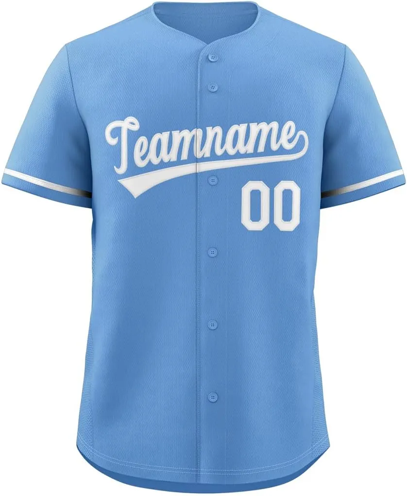 Custom Baseball Jersey Personalized Button Down Shirts Stitched or Printed Name Number for Adult Boy