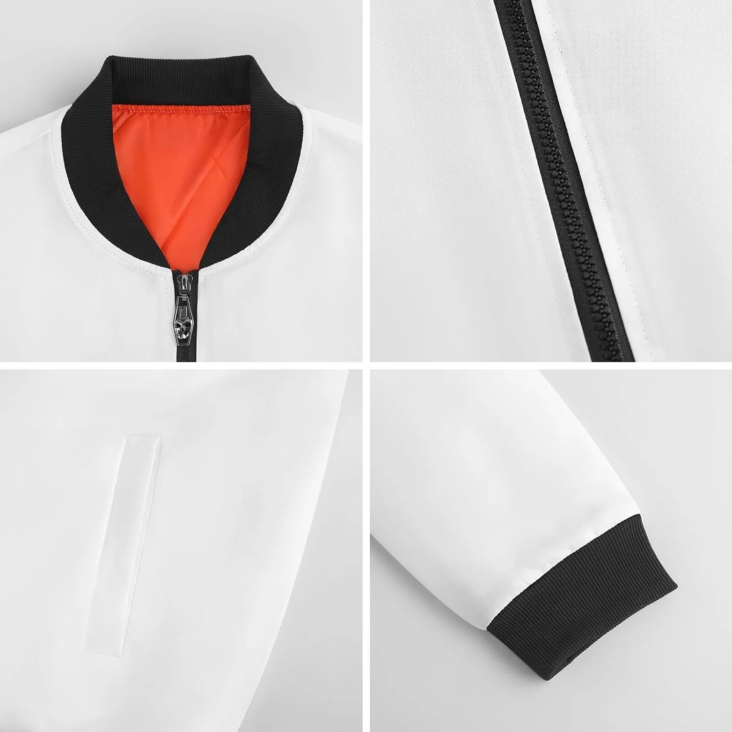 Flamingo Neon Men's Bomber Jacket Lightweight Windbreaker Fashion Spring Fall Coats Casual Jackets for Men