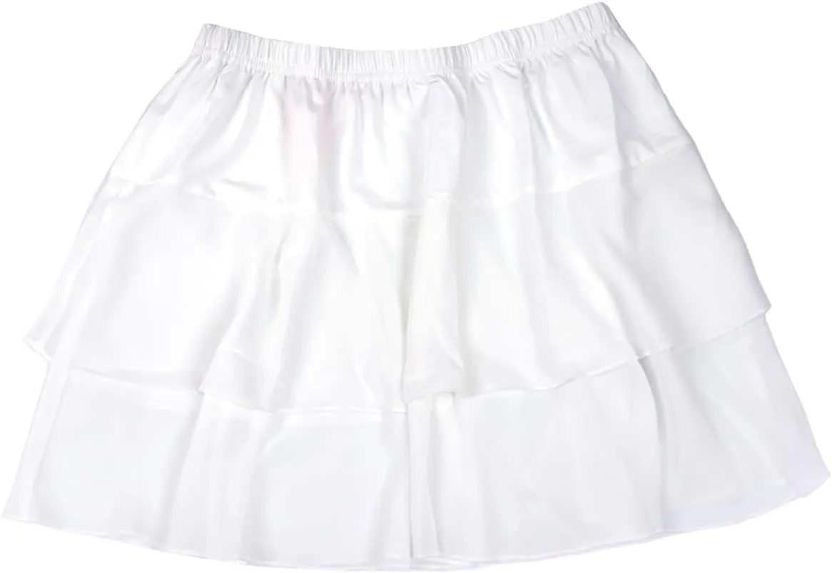 Lace Shirt Extender for Women Plus Size Underskirt Elastic Waist Half Slip Mini Skirts