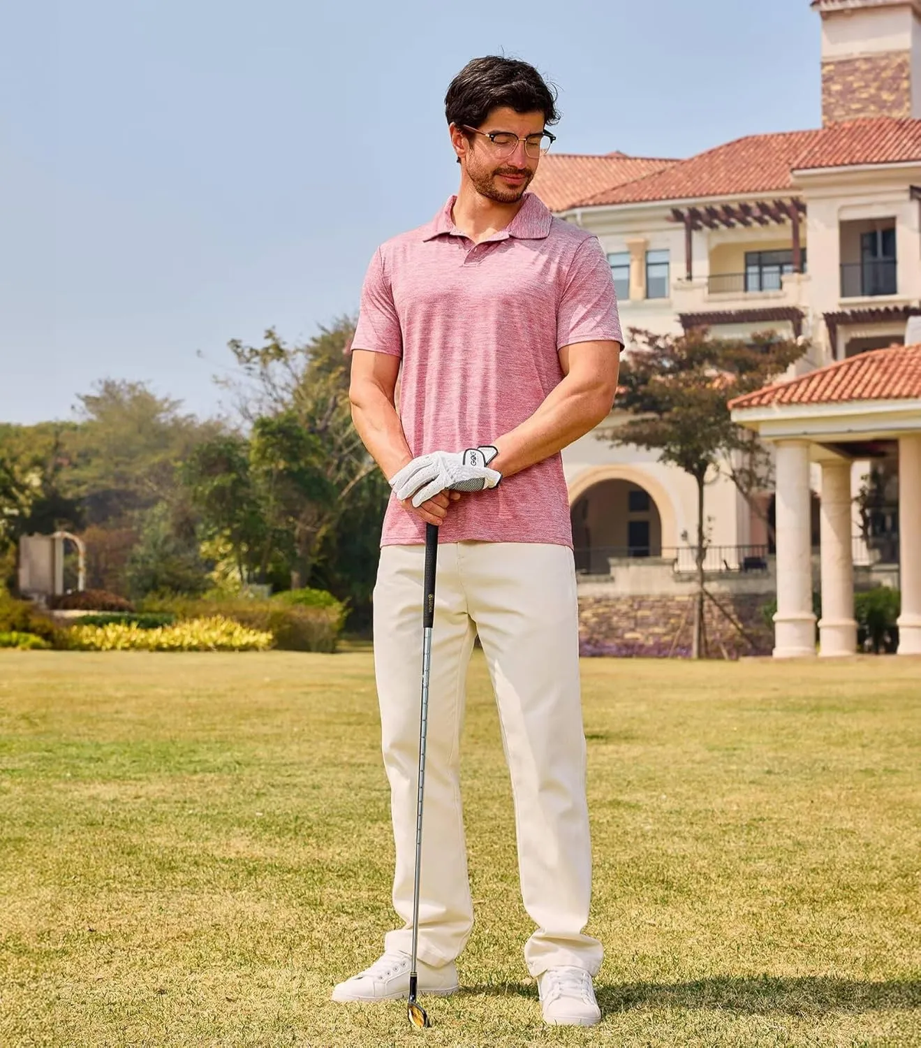 Lexiart Men's Cool Feeling Athletic Golf Polo Shirt Short Sleeve Performance Moisture Wicking Collared Tops