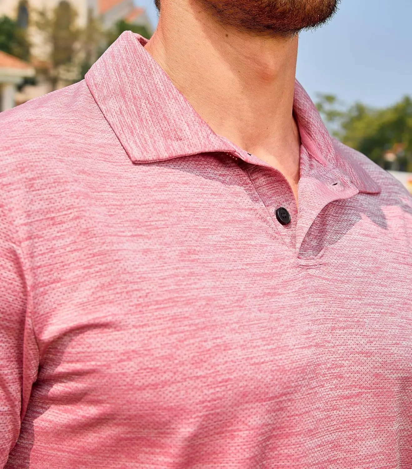 Lexiart Men's Cool Feeling Athletic Golf Polo Shirt Short Sleeve Performance Moisture Wicking Collared Tops