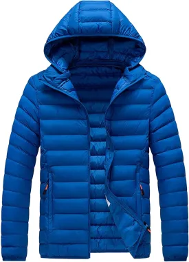 Maiyifu-GJ Men's Winter Puffer Jacket Thicken Quilted Padded Coat Windbreaker Lightweight Warm Windproof Down Jackets