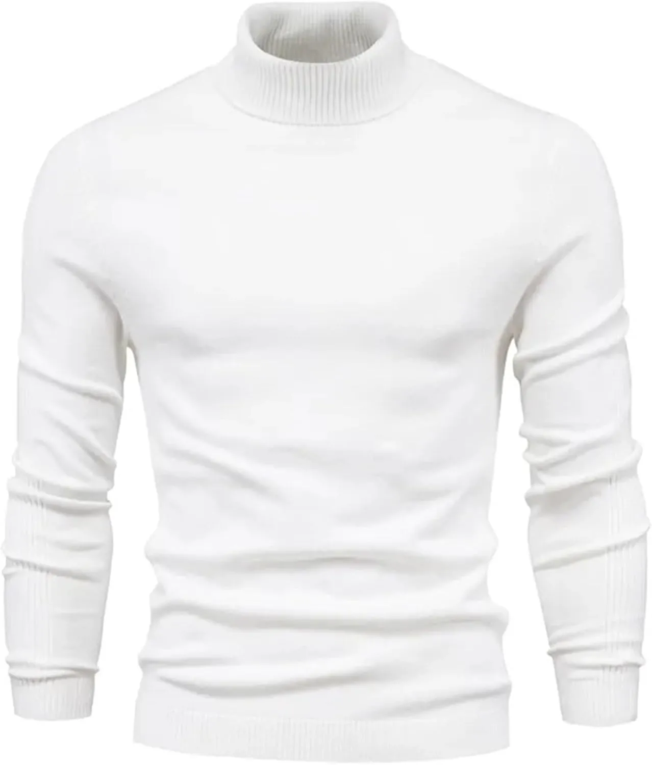 Men's Outdoor Commuting Turtleneck Sweater Fashion Slim Personality Pullover Simple Comfortable Warm Pullover Sweater