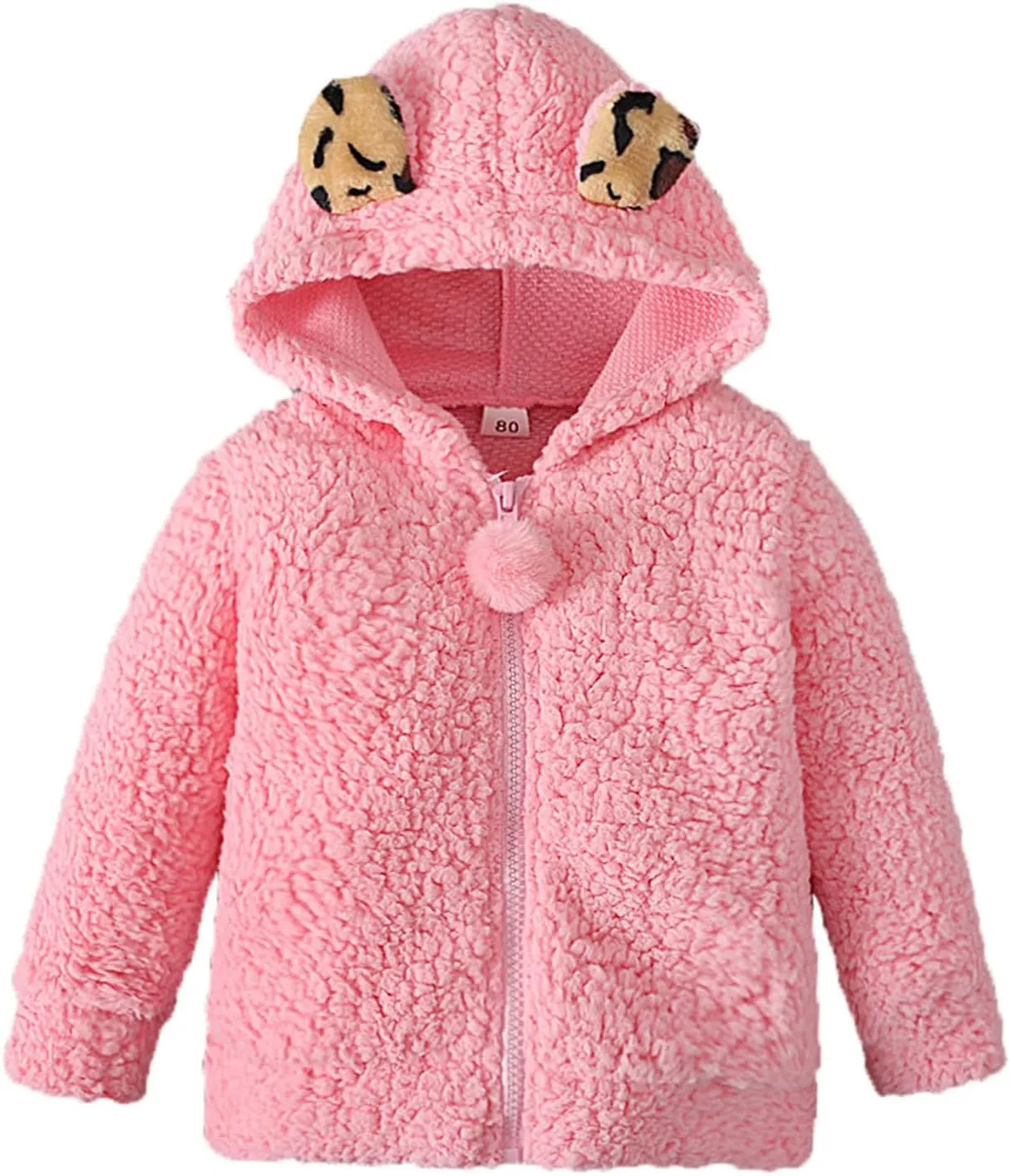 Padded Parka Boys Fleece Jacket Baby 3D Ear Winter Coat Thicken Hoodie 6M-3Y Infant Girls Fleece Coat Outwear
