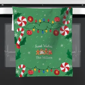 Personalized Sweet Wishes Gingerbread Towel