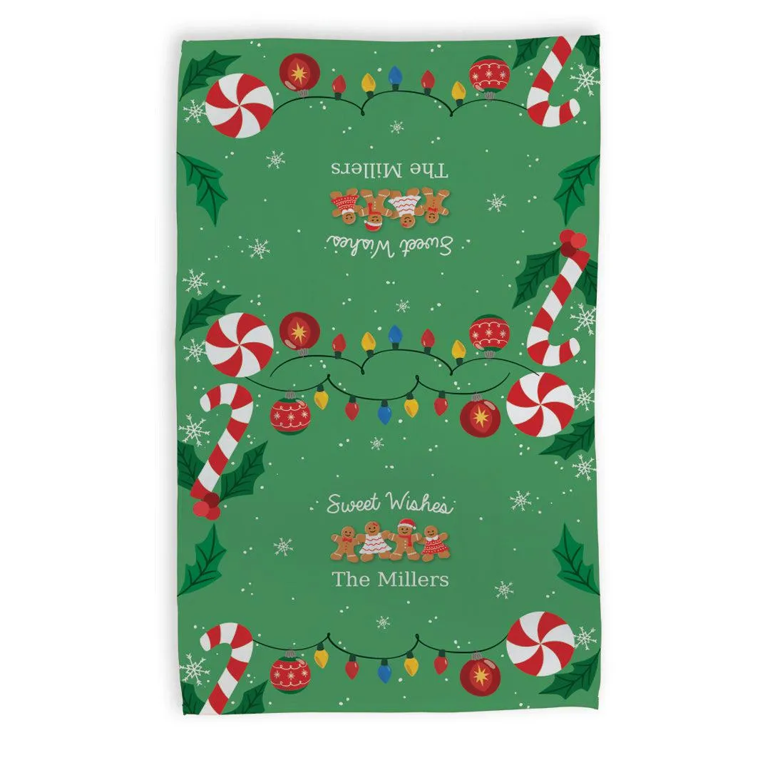 Personalized Sweet Wishes Gingerbread Towel