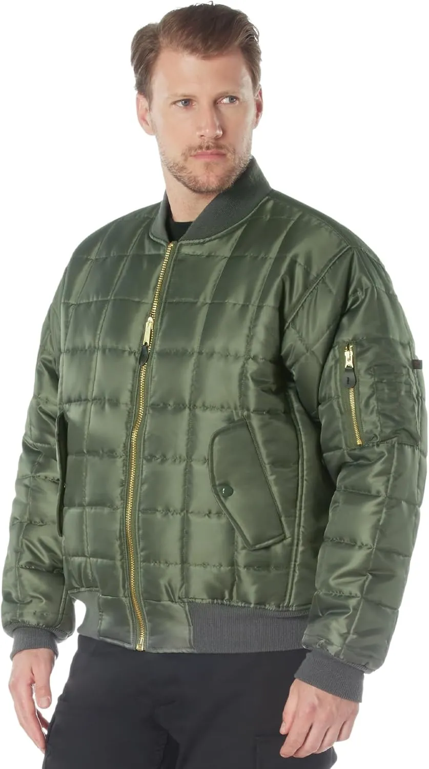 Rothco Quilted MA-1 Flight Bomber Jacket  Puffer Style Cold Weather Field Coat