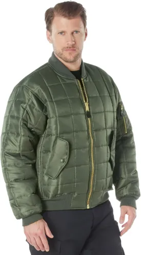 Rothco Quilted MA-1 Flight Bomber Jacket  Puffer Style Cold Weather Field Coat