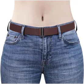 SANSTHS Womens Invisible Adjustable Elastic No Show Flat Buckle Stretchable Belt for Jeans Pants Dresses