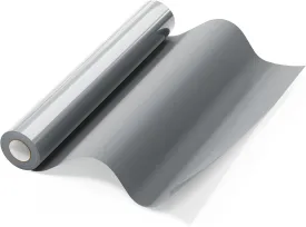 Silver HTV Heat Transfer Vinyl for T-Shirts, 12"x20ft Silver Iron on Heat Transfer for Fabric, Iron on Vinyl Compatible with Cricut & Heat Press Machine, Heat Vinyl Easy to Cut