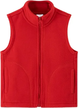 Spring&Gege Boys Full Zip Polar Fleece Vest Sleeveless Outwear Warm Jacket with Pockets (3-12 Years)