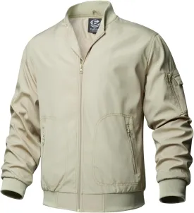 TLZC Men's Fashion Bomber Jacket Lightweight Track Windbreaker Jackets Outdoor Golf Windproof Coat
