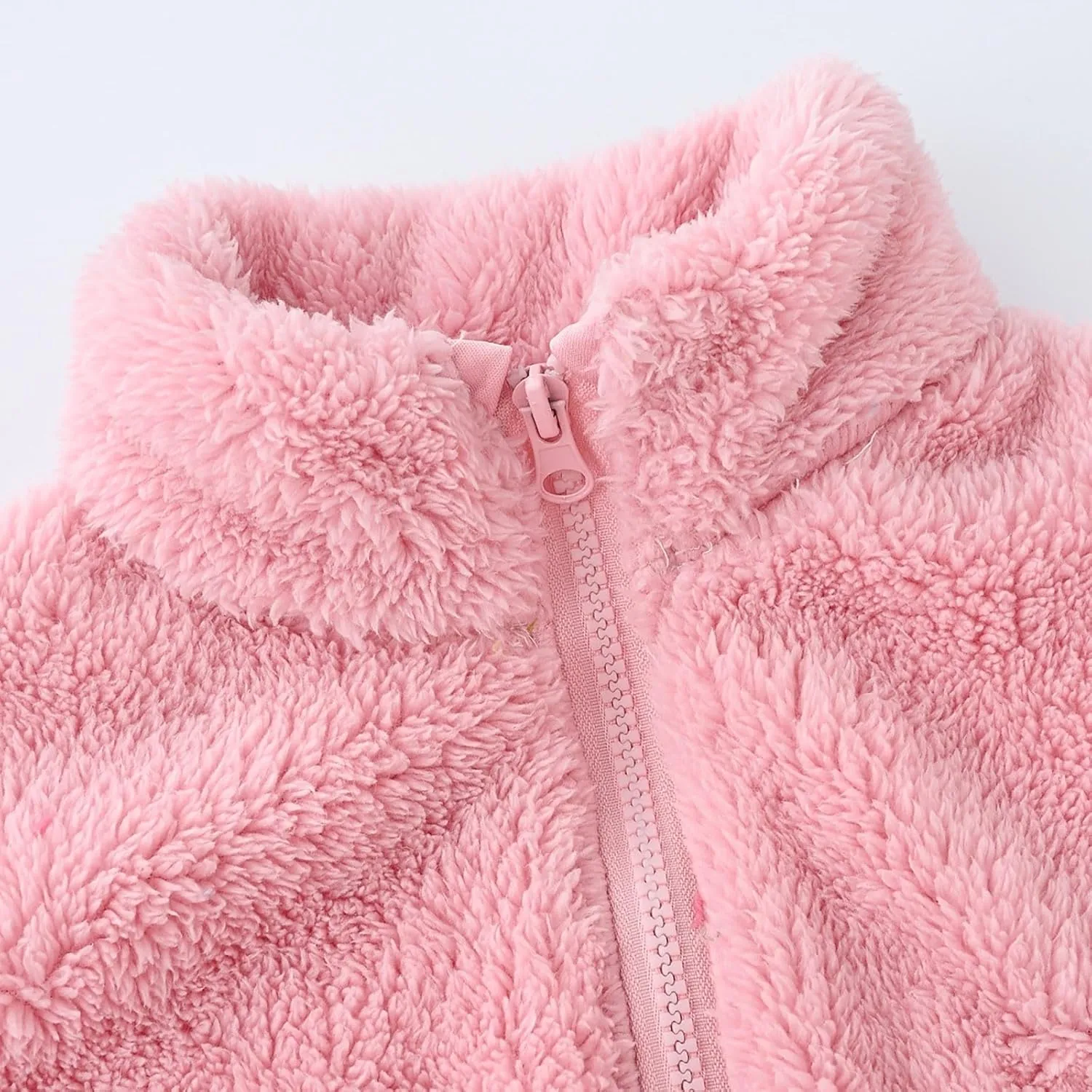 Toddler Baby Boy Girl Fleece Vest Fuzzy Sherpa Sleeveless Waistcoat Fall Winter Faux Fur Jacket with Pockets Coat