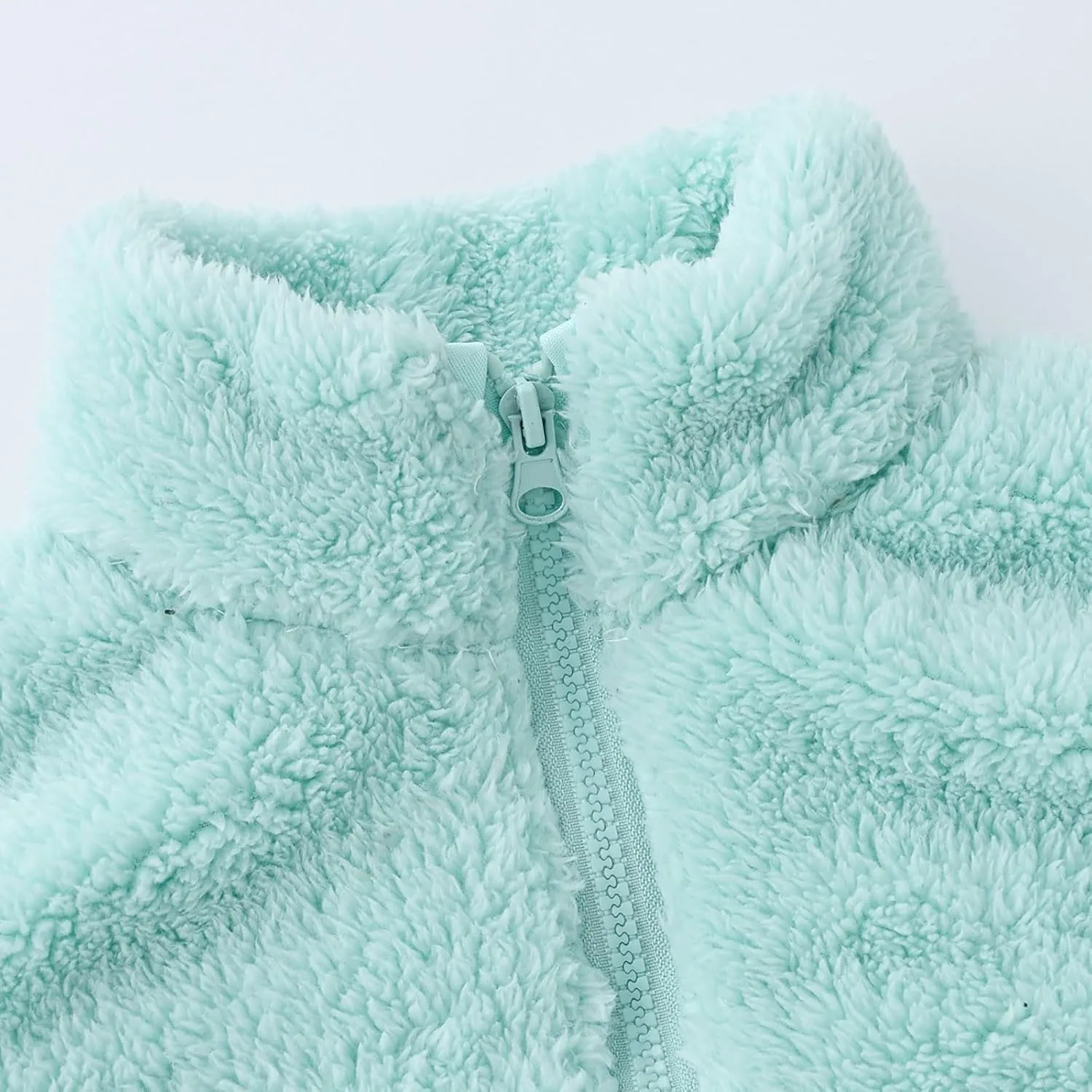 Toddler Baby Boy Girl Fleece Vest Fuzzy Sherpa Sleeveless Waistcoat Fall Winter Faux Fur Jacket with Pockets Coat